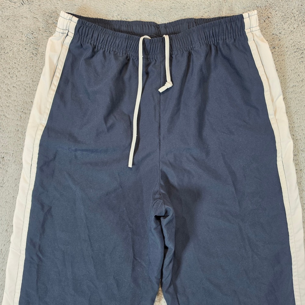 Nike Track Pants Mens Medium Navy Blue White Side Stripe Vintage Windbreaker Y2K - Picture 2 of 10